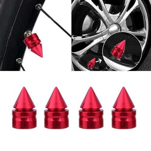 4pcs red spike cone car - spike, tire