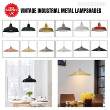 Vintage Industrial Metal Lampshades Easy Fit Ceiling Pendant Light Shade