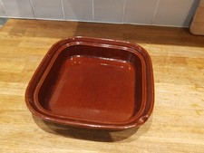 Brown Glazed Baking Dish