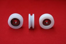 30mm Nylon Pulley Wheel with Ball Bearings Various Groove Size Precisely Turned.