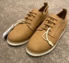 Zara Tan Lace Up Derby Shoes