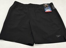 Speedo Men's Hydro Tech Volley Swim Shorts, Black, Size M (32/34)