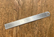 VINTAGE RABONE CHESTERMAN No64R RUSTLESS CHROME FACE 6” RULE ENGINEER OLD TOOLS