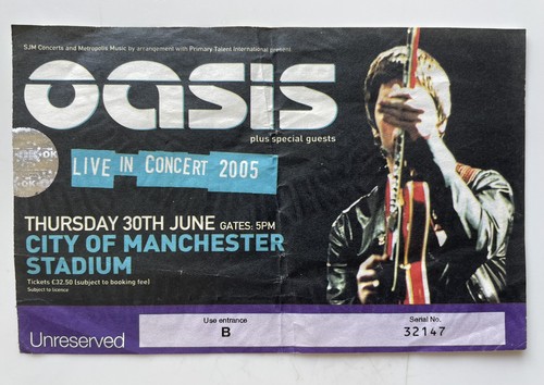 Oasis ticket from - ticket, live