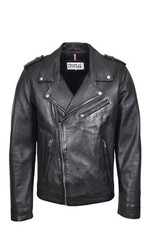 Mens Leather Brando Biker