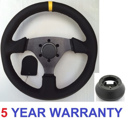 Leather steering wheel and - wheel,