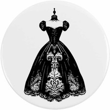 'Vintage Dress' Button Pin Badges (BB051723)