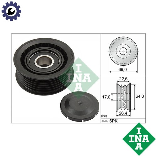 Deflectionguide pulley vribbed - deflectionguide,