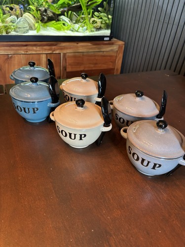 Set six ceramic soup - of,