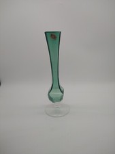 Vintage Val St-Lambert emerald green crystal vase