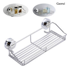 Stainless Steel Kitchen Bathroom Shower Shelf Storage Suction Basket Caddy UK