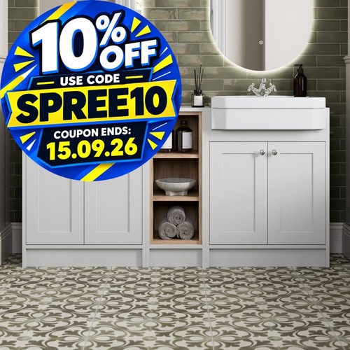 White 1540mm freestanding - white,