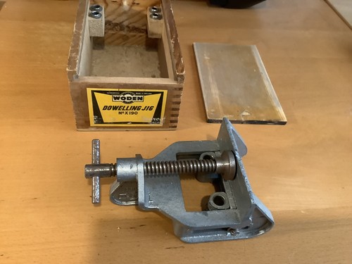 Woden dowelling jig - in, wooden