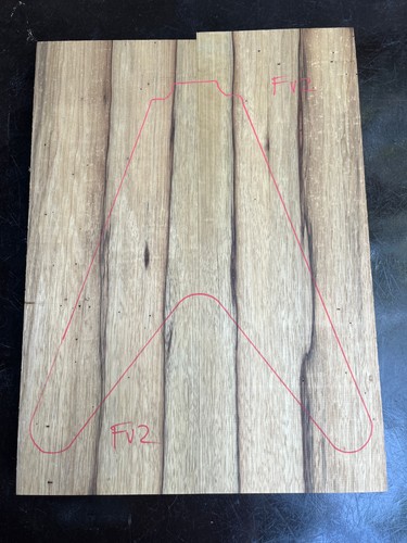 Black limba korina - /, 2-piece