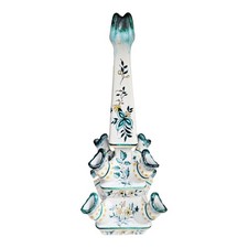 Antique FRENCH 20th C Quimper Style PORCELAIN Tulip Vase TULIPIERE TOWER