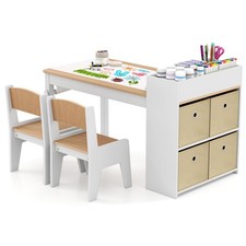 Children's Natural Art & Activity Table Set Kids Craft Table
