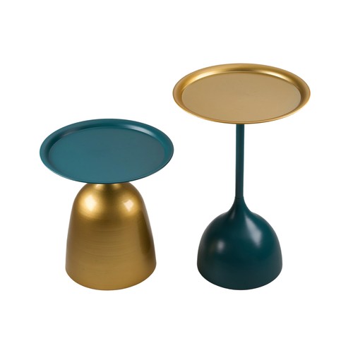 Modern metal side table - metal, small
