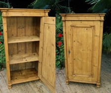 💖 Gorgeous! Old Antique Pine 1 Door Victorian Cupboard - Linen/ Larder/ Food 💖