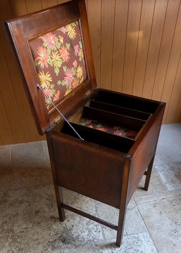 Antique mahogany oak sewing - antique,