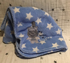 Primark Baby Early Days My Name is Hector Hippo Stars Blue Blanket Comforter