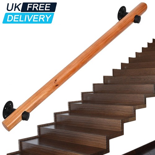 Wall mounted wooden stair - 39",