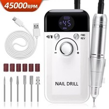 Rechargeable Electric Nail Drill Machine - Professional Portable Nail 45000RPM