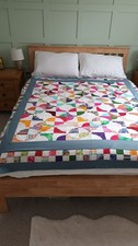 Handmade Patchwork Quilt Single Bed or Throw Size