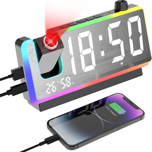 Projection alarm clock bedside - projection,