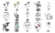 Crystocraft Swarovski Crystal Elements Ornament Chrome Plated Gift Box Keepsake 