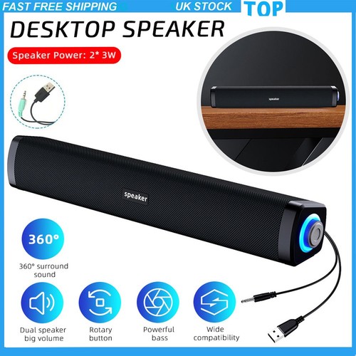 Wired computer sound bar - wired,