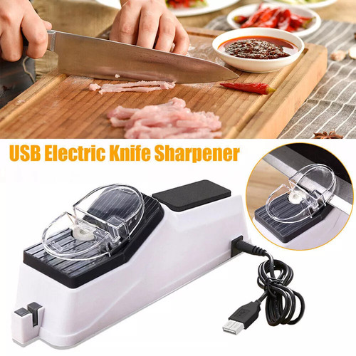 Electric knife sharpener - knife, in
