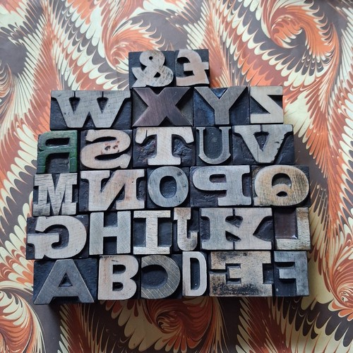 Wooden letterpress printing - letterpress,