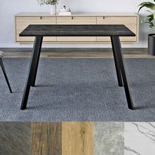 4-6 Person Large Wood Dining Table Metal Legs Kitchen Breakfast Dinner 75x110cm