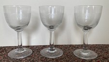 3x Vintage Edwardian Etched
