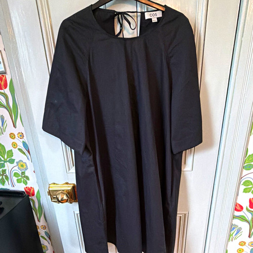 Cos black cotton shift - black,