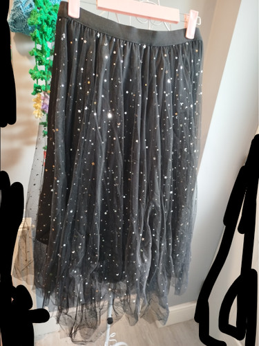 Gothic halloween black mesh - black,