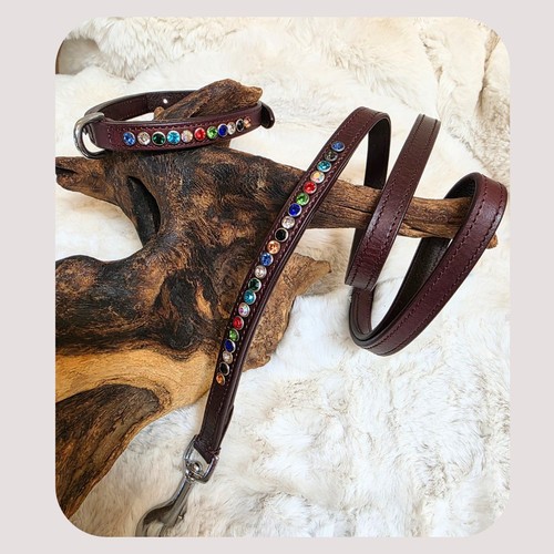 Dog collar lead oxblood - dog,