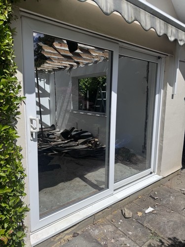 Upvc white sliding patio doors - white,