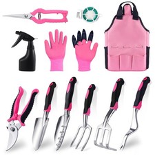 Garden Tools Set, 11 PCS Aluminum Alloy Steel Hand Tool Gift Kit with Garden