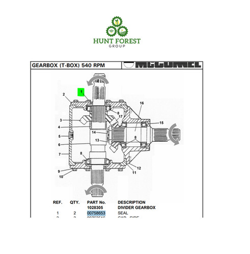 Mcconnel topper gear box - topper,
