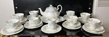 Vintage ROYAL ALBERT Bone China England SILVER MAPLE Tea Set