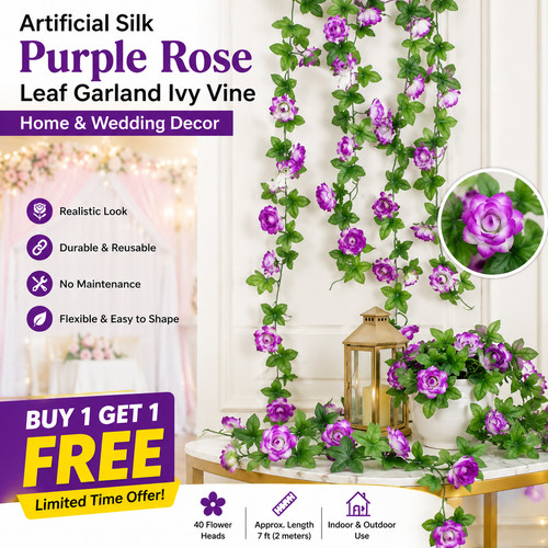 Artificial silk rose flower - rose,