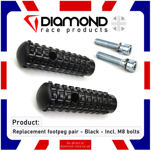 Diamond replacement footpegs - diamond,