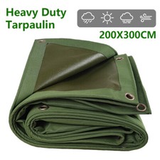 Army Heavy Duty Tarpaulin Canvas Tarp Sun Blocked Waterproof Camping Tent Cover