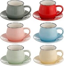 6 Porcelain Espresso Cups with