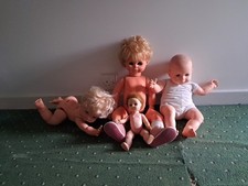 Vintage Job Lot Of Dolls  x 4 Various Sizes  For Spares And Repairs.