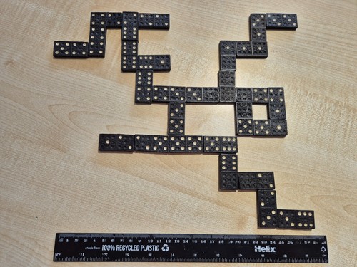 Vintage domino pieces with - -, 1