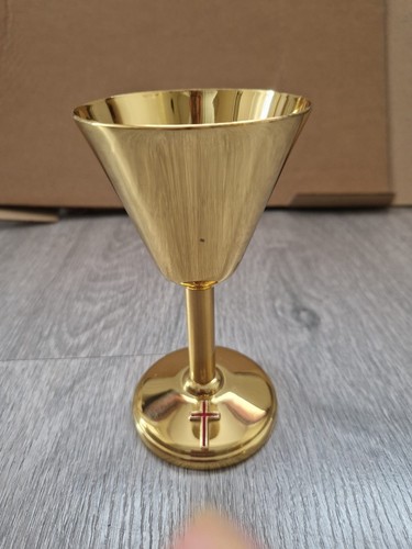 Catholic chalice with cross - chalice, on