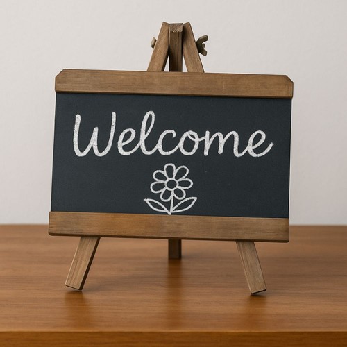 Small wooden blackboard coffee - small,