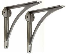 Pair Cast Iron Victorian Ironbridge Shelf Brackets - Simple Wall Arch 8" / 21cm